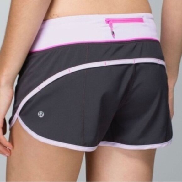 LULULEMON Run Speed Short 4-Way Stretch in Soot Pretty Purple Women's Size 4 - Picture 1 of 12